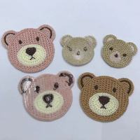 Patch brodé thermocollant Ours de dessin animé pour vêtements d'enfants, bébés et décoration de chapeaux
