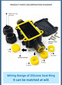 Venta al por mayor IP65 IP66 IP67 IP68 <span class=keywords><strong>caja</strong></span> de conector <span class=keywords><strong>exterior</strong></span> PA66 PC <span class=keywords><strong>caja</strong></span> de <span class=keywords><strong>conexiones</strong></span> eléctricas a prueba de agua - Product Image 4