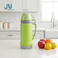 Thermos en verre sous vide 0,6 1,8 L, bouteille de voyage portable avec poignée et 2 tasses, isolation 12-24h, réutilisable