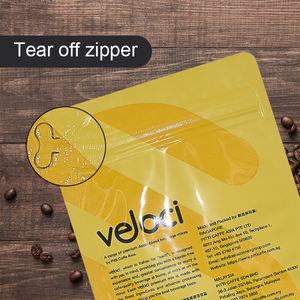 Sacs UVPET/AL/PE à fermeture éclair, matériaux à fond plat, pour emballage de café, livraison rapide, unités - Product Image 6