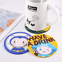 Sous-verres en silicone à motif de logo coloré par sublimation personnalisée Sous-verres promotionnels imprimés en caoutchouc PVC de qualité alimentaire pour boissons