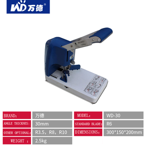 WD-L30 Nuovo Taglierino Manuale per Angoli Arrotondati e Macchina Perforatrice Due-in-Uno, Strumento per Taglio Carta con Meccanismo a Ingranaggi - Product Image 6