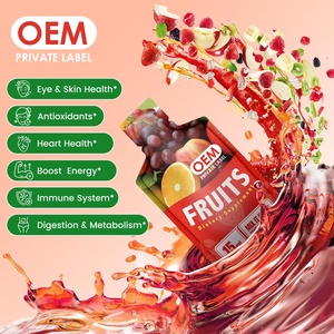 OEM Özel Etiketli Meyve ve Sebze Takviyesi Meyve ve Sebze Suyu Jeli, Doğal Enerji İçin Vitaminli - Product Image 3