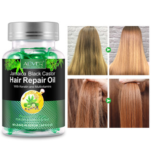 Prezzo di fabbrica all'ingrosso naturale di riparazione dei capelli olio Private Label siero per capelli capsula con cheratina e multivitaminici - Product Image 3