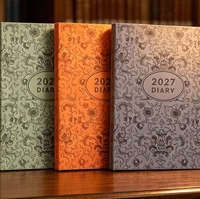 Carnet à motifs vintage - Journal d'affaires épais - Carnet relié à la main