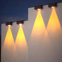 Lampe murale solaire LED IP65 pour jardin, clôture, escalier, éclairage paysager extérieur décoratif, étanche