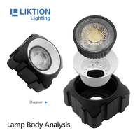 Decoración de Interiores, Techo Tensado, Película de PVC, Techo de Tela Elástica, Iluminación, Carcasa para Lámpara LED GX53 de ABS