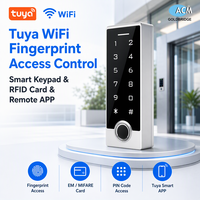 Contrôleur de porte autonome OEM personnalisé Tuya Smart WiFi IP68 étanche en alliage de zinc avec lecteur d'empreintes digitales, carte RFID et clavier PIN - Direct Usine