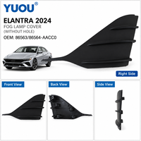 Cache de phare antibrouillard avant pour Hyundai Elantra 2024, enjoliveur de phare antibrouillard de pare-chocs sans trou, OEM 86563-AACC0 86564-AACC0