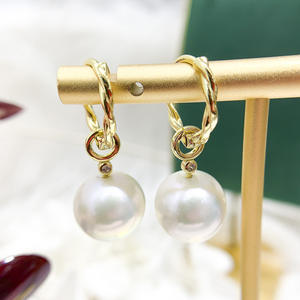 Accessoires en argent S925 pour perles DIY, perles rondes de 9 à 15 mm, 21937, boucle d'oreille simple pour ongles, support creux, boucles d'oreilles détachables - Product Image 2