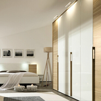 Armoire de rangement sur mesure pour chambre à coucher, peinture sur bois, couleur bois, design d'armoire à vêtements, armoire à 4 portes, coiffeuse