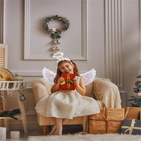 Ailes de déguisement d'ange en gros Accessoires de baguette de fée jupe d'aile d'ange lumineuse pour la fête de Noël et d'Halloween
