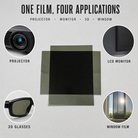 Film polarisant de 32 pouces pour projecteur, moniteur LCD, feuille polarisante linéaire TAC PVA, vente en gros OEM, taille personnalisée, rouleau de 50 m
