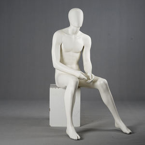 Maniquí <span class=keywords><strong>de</strong></span> Exhibición para Tienda, Maniquí Masculino Sentado, Desnudo, Pintado, Musculoso - Product Image 5
