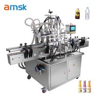 Machine de remplissage liquide électrique à quatre têtes automatique à grande vitesse pour le jus de lait d'eau