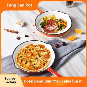 Thiết Kế Cổ Điển Pre-Dày Dạn Đúc Sắt Vòng Chảo Nướng Chảo Với Kim Loại Nướng Pan Chảo - Product Image 4