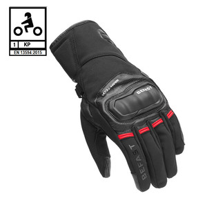 Befast WINTERLY CE certificado negro rojo invierno guantes de moto M - Product Image 1