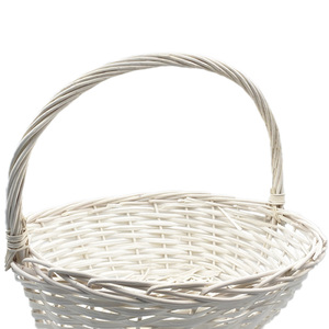 Cestas de Mimbre Blancas de 47x38x39 cm y 54x47x44 cm, Tejidas con Asa para Almacenamiento o Exhibición - Product Image 5