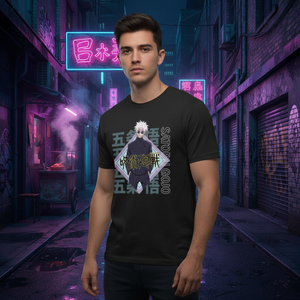 Maglietta da uomo in cotone per adulti Great Eastern Entertainment Jujutsu Kaisen Satoru Gojo - Costume Anime - Product Image 3