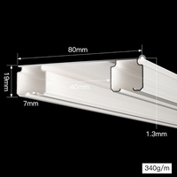 Rail de rideau double en aluminium robuste et durable pour usage moderne à la maison ou au bureau