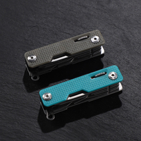 Couteau de poche multifonctionnel suisse personnalisé 10 en 1, petit couteau EDC, outil de survie, manche en plastique ABS, couteau de poche léger