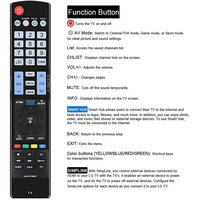 AKB73756567 Control remoto inalámbrico por infrarrojos IR multifunción para televisor inteligente LG Universal