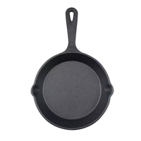 Wajan penggorengan batu antilengket, loyang Dapur besi anti lengket 10/14/16/20cm untuk Steak, telur, panekuk, BBQ, alat panggang bahan logam memasak