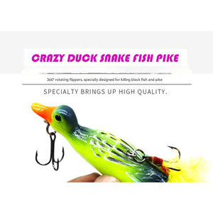 9.5cm14g Duc Leurres <span class=keywords><strong>Surface</strong></span> Tracteur Double Rotation Jambes avec 2 Crochets Threble <span class=keywords><strong>Surface</strong></span> Rotative Serpent Poisson <span class=keywords><strong>Brochet</strong></span> <span class=keywords><strong>Leurre</strong></span> De Pêche - Product Image 2