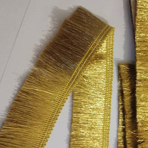 Borlas de flecos de alambre de oro de tamaño personalizado OEM, borlas de flecos de alambre de oro personalizadas de alta calidad en venta - Product Image 2