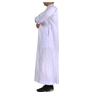 Venta al por mayor 2023 NewIslamic Arabia estilo musulmán ropa árabe Thawb Robe <span class=keywords><strong>Galabiya</strong></span> Kaftan Haramain hombres Thobe - Product Image 6
