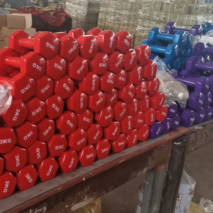 Wholesale <strong>Small</strong> <strong>Weight</strong> 0.5KG 1-10KG Color Vinyl Hexagonal Dumbbells Vinyl Coated Dumbbell Customized Logo Dumbbell Set - Product Image 6