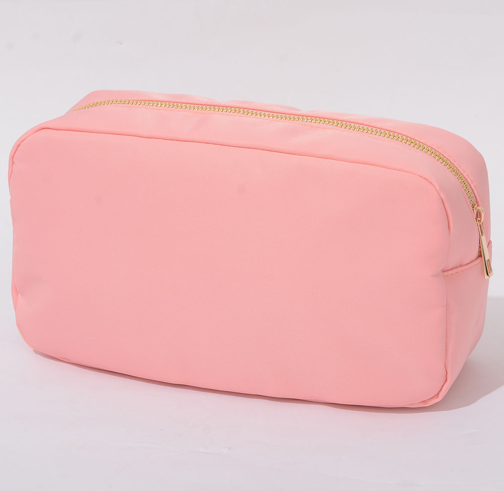 #63กระเป๋าไนลอนสีชมพูพีช