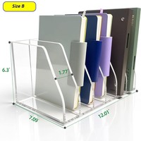 Porte-documents en acrylique transparent, porte-revues, porte-livres en acrylique transparent, organiseur de classement en acrylique, présentoir en acrylique transparent
