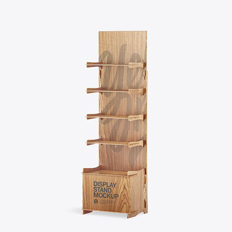Customized Plywood Wooden Display Shelf Unit Skin Care Product Display Stand for Moisturizing Cream — view 5