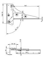 Tangren Support de siège de bateau pliable en acier inoxydable Accessoires de quincaillerie marine pour yachts et bateaux Charnière de base de chaise pliée