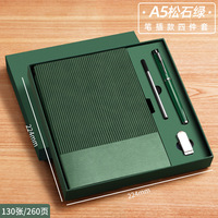 Carnet de notes en cuir noir à couverture souple avec logo personnalisé pour cadeau, vente en gros, journal promotionnel de luxe, stylo, boîte USB, étui