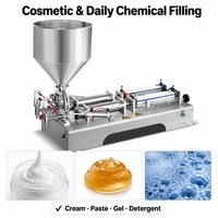 Machine de remplissage compacte de bureau à piston pour tubes d'échantillons de crème cosmétique 10-100ml, remplisseuse semi-automatique pour flacons de boutique