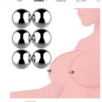Anneaux de téton magnétiques sans perçage en acier inoxydable plaqué or avec zircon en forme de cœur pour enfants Gaby – Idéaux pour mariage et fiançailles, sans douleur