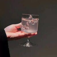 Verres à vin papillon de 250 ml avec des papillons 3D, gobelets à champagne, verres à cocktails pour mariages, fiançailles, fêtes