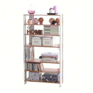 ชั้นวางโชว์ทำจากไม้6ชั้น-ตู้หนังสือที่เก็บของสำหรับบ้าน/สำนักงานดีไซน์ทันสมัยผู้จำหน่ายสินค้าขายส่ง - Product Image 1