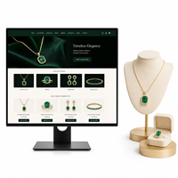 Solutions e-commerce personnalisées LionCreate Shopify pour bijoux, compatibles Mac OS - Plateforme web et mobile multi-plateformes, interface utilisateur et arrière-plan de galerie de luxe inclus
