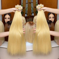 Extensiones de Cabello Humano Virgen Rubio 613 de Vietnam y Camboya, al por Mayor, con Cutícula Alineada