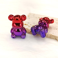 Dégradé violet à bleu perles en vrac breloques bijoux à bricoler soi-même faisant arc-en-ciel mignon acrylique ours perles pour Bracelet