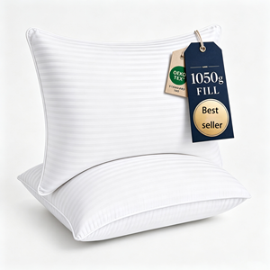 Vente <span class=keywords><strong>en</strong></span> gros <span class=keywords><strong>d</strong></span>'oreillers de lit personnalisés pour hôtels, taille standard/queen, lot de 2 - <span class=keywords><strong>Oreiller</strong></span> original <span class=keywords><strong>en</strong></span> <span class=keywords><strong>duvet</strong></span> alternatif doux pour dormir - Product Image 1