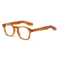 MS 3013 Lunettes élégantes pour femmes en acétate, monture carrée et ronde, texture transparente, branches épurées, finition soignée