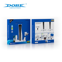 Station de charge et de rangement pour disques de jeu DOBE personnalisée, support vertical avec système de refroidissement par ventilateur pour accessoires de console de jeu PS5