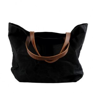 Nouveau sac fourre-tout durable imprimé avec logo, sac de courses réutilisable en toile cirée, grand sac décontracté imperméable pour le shopping - Product Image 4