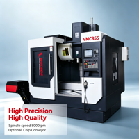 Centre d'usinage vertical CNC VMC855 de haute qualité, fraiseuse CNC haute vitesse, prix usine, convoyeur de copeaux en option
