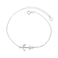 Bracelet requin Bruce en argent sterling 925, bracelet avec pendentif requin mignon pour enfants, cadeau