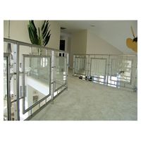 Balustrade en verre moderne Prima avec embout en acier inoxydable pour balcon et terrasse de villa de luxe avec verre trempé